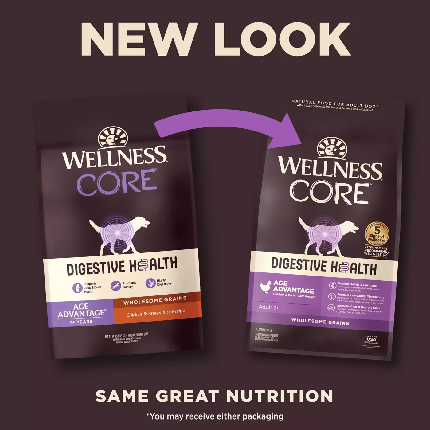 Wellness Core Digestive Health Senior Dry Dog Food Hip & Joint, Chicken