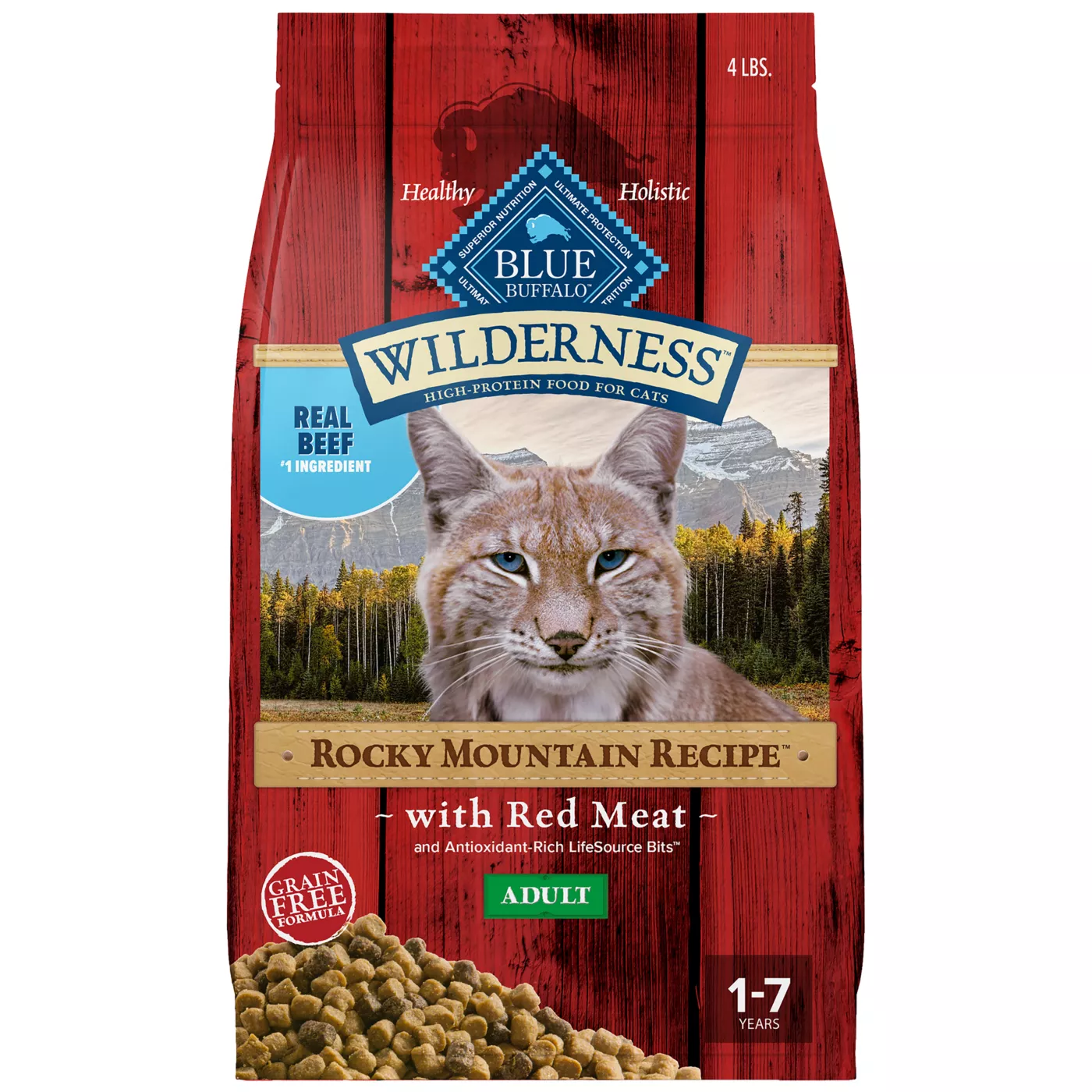 Blue Buffalo Wilderness All Life Stages Dry Cat Food Grain Free Beef