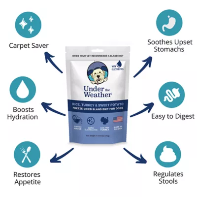 Product Under the Weather Freeze Dried Bland Diet All Life Stage Dry Dog Food - Rice, Turkey & Sweet Potato