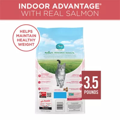 Purina ONE +Plus Indoor Advantage with Real Salmon Natural Adult Dry Cat Food - Image 8