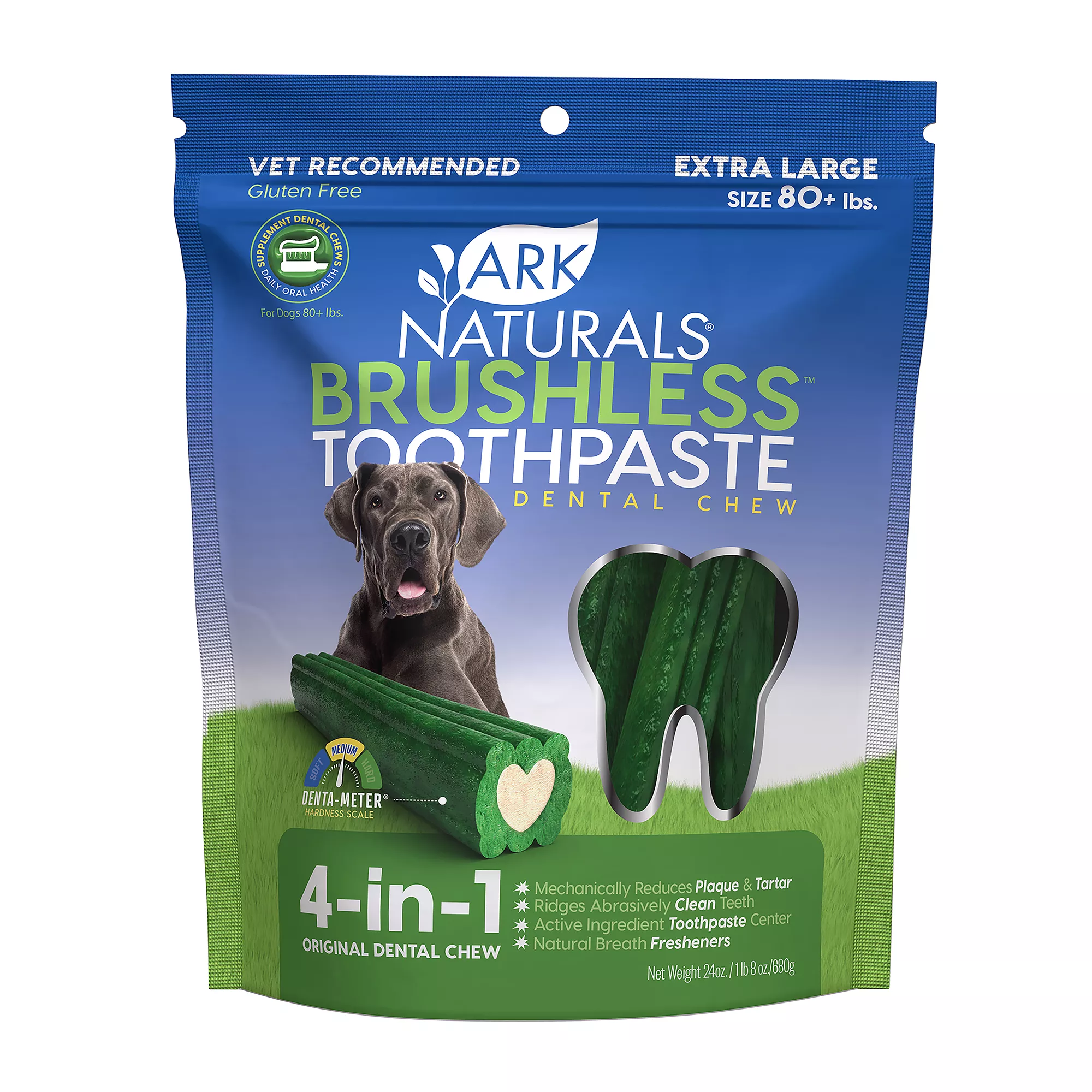 Ark Naturals Brushless Toothpaste Extra Large 4 in 1 Dog Dental Chew