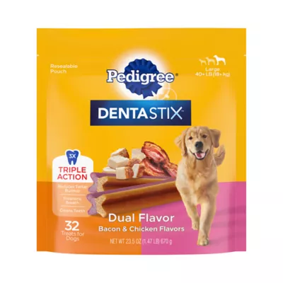 Product Pedigree® Dentastix Dual Flavor Large Breed Adult Dental Dog Treats - Bacon & Chicken