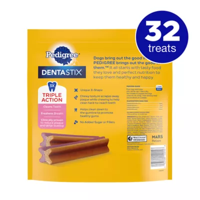 Product Pedigree® Dentastix Dual Flavor Large Breed Adult Dental Dog Treats - Bacon & Chicken