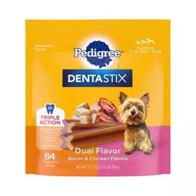 Pedigree Dentastix Dual Flavor Small Breed Adult Dental Dog Treats Bacon Chicken