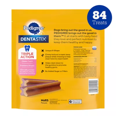 Pedigree® Dentastix Dual Flavor Small Breed Adult Dental Dog Treats - Bacon & Chicken - Image 9