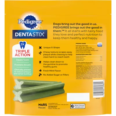 Product Pedigree® Dentastix Large Breed Adult Dental Dog Treats - Fresh