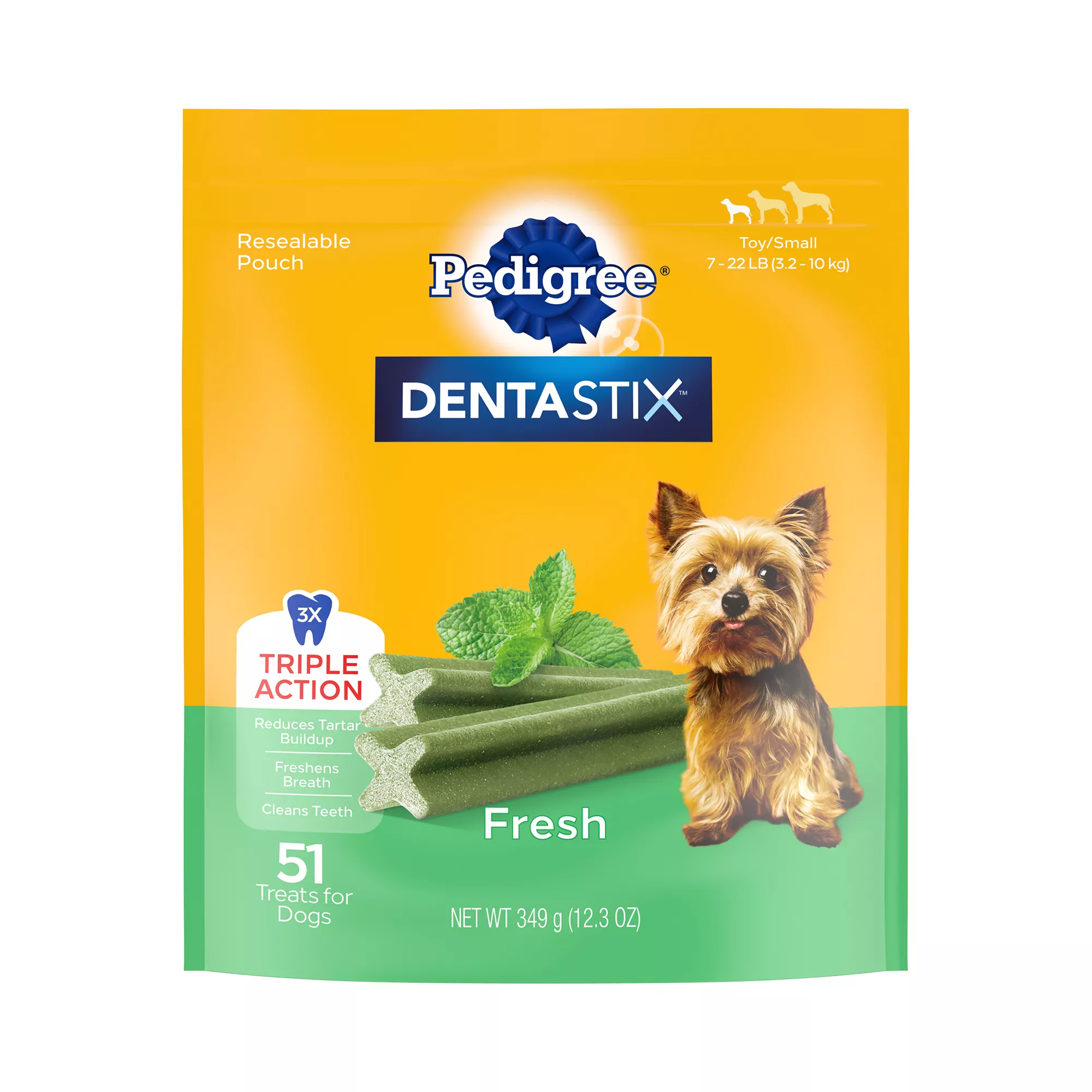 Pedigree® Dentastix Small Breed Adult Dental Dog Treats - Fresh