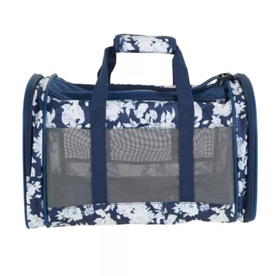 Product Whisker City® Blue Floral Soft-Sided Cat Carrier