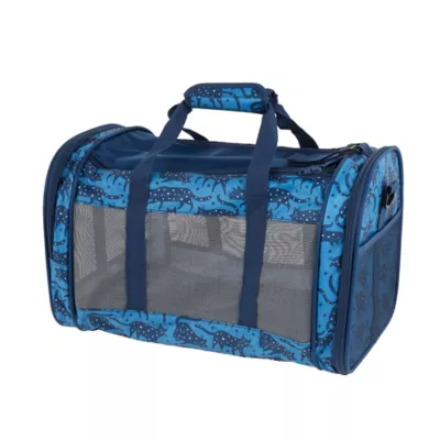 Product Whisker City® Blue Cat Print Soft-Sided Cat Carrier