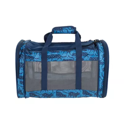 Product Whisker City® Blue Cat Print Soft-Sided Cat Carrier