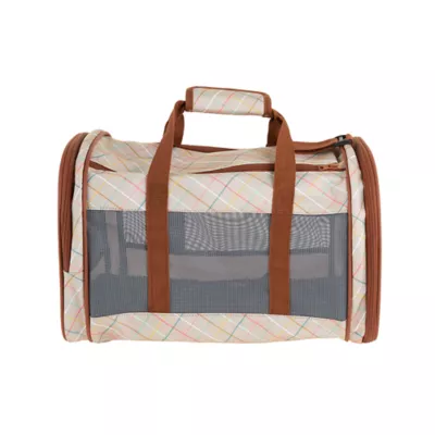 Product Whisker City® Tan Plaid Soft-Sided Cat Carrier