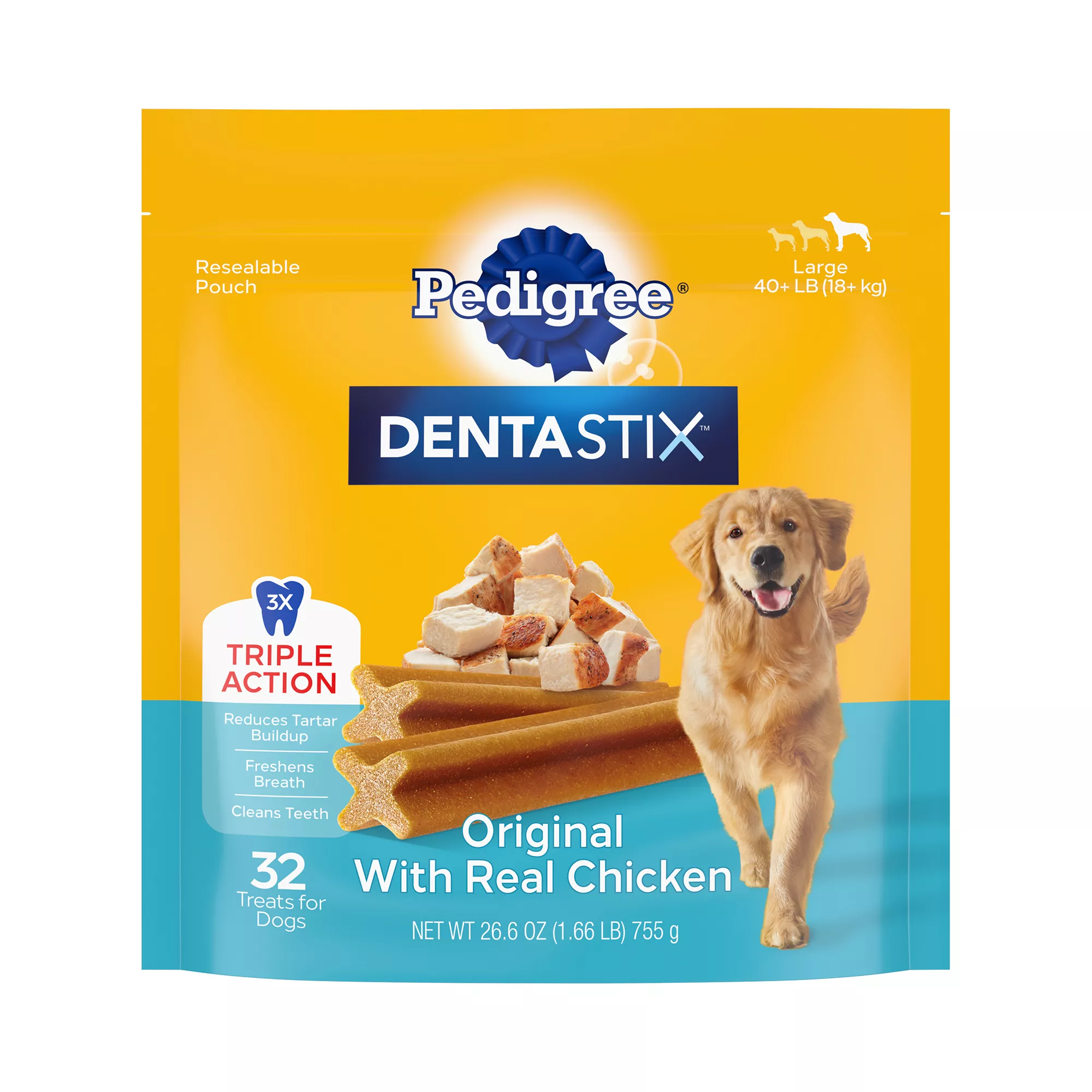 Pedigree® Dentastix Large Breed Adult Dental Dog Treats - Chicken