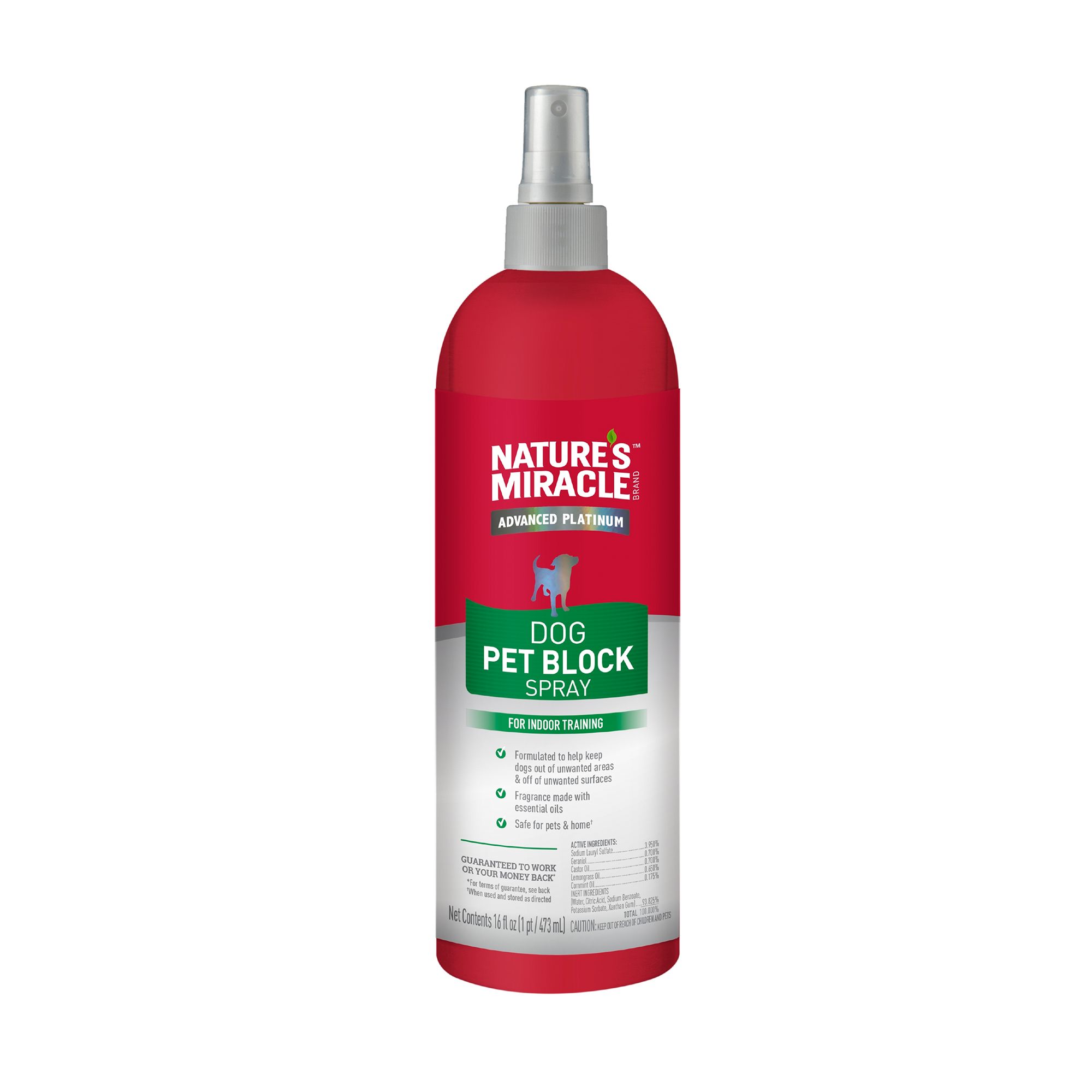 Nature s Miracle Advanced Platinum Dog Pet Block Repellent Spray 16 fl oz