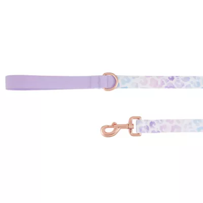 Product Top Paw® Purple Cheetah Dog Leash: 4-ft long, 1-in wide