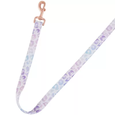 Product Top Paw® Purple Cheetah Dog Leash: 4-ft long, 1-in wide