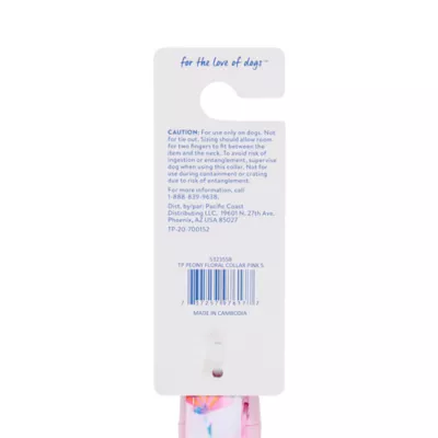 Top Paw® Peony Dog Collar, Flower Dog Collar, White & Pink Dog Collar, Comfortable, Adjustable - Image 6