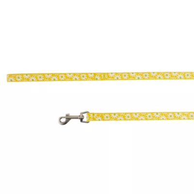 Product Top Paw® Yellow Daisy Dog Leash: 6-ft long, 5/8-in wide