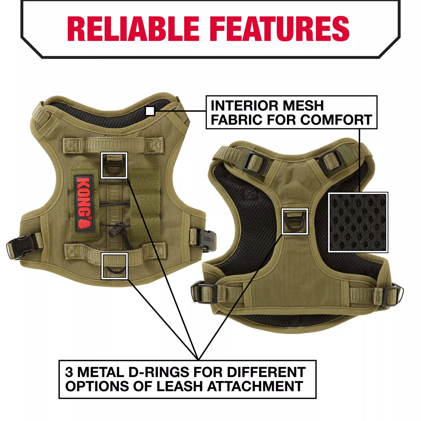 KONG Double Handle Vest Dog Harness