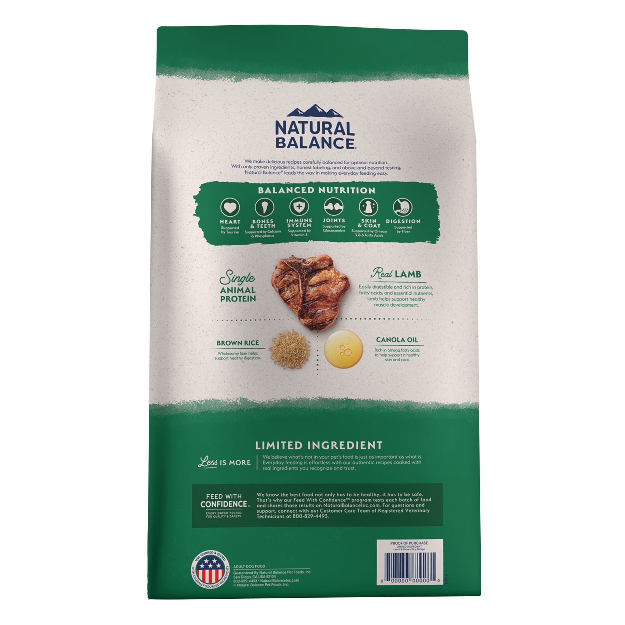 Natural Balance Limited Ingredient Diets Adult Dry Dog Food Lamb Brown Rice