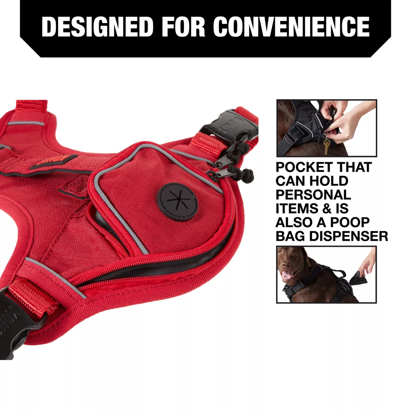 KONG Reflective Waste Bag Dog Harness