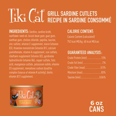 Tiki Cat® Grill Wet Cat Food - Non-GMO, Grain & Potato Free, 6oz - Image 2