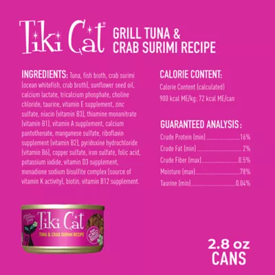 Product Tiki Cat® Grill Wet Cat Food - 2.8oz, Natural, Grain Free