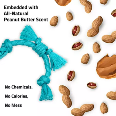 Playology® Puppy Sensory Rope Scented Dog Toy - Peanut Butter - Image 4