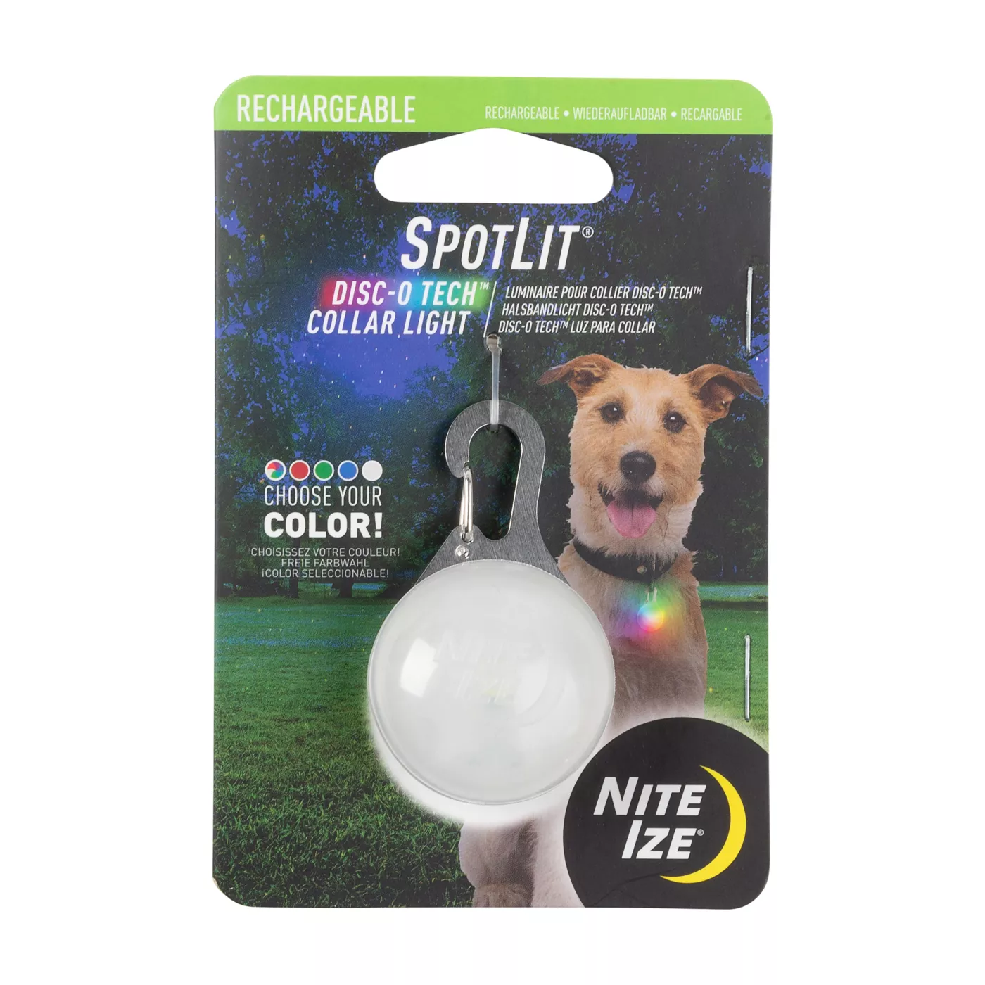 Nite Ize Spotlit Rechargeable Collar Light with Disc O Tech