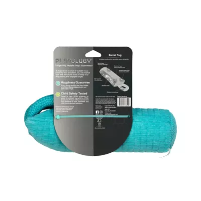 Product Playology® Barrel Tug Scented Dog Toy - Peanut Butter