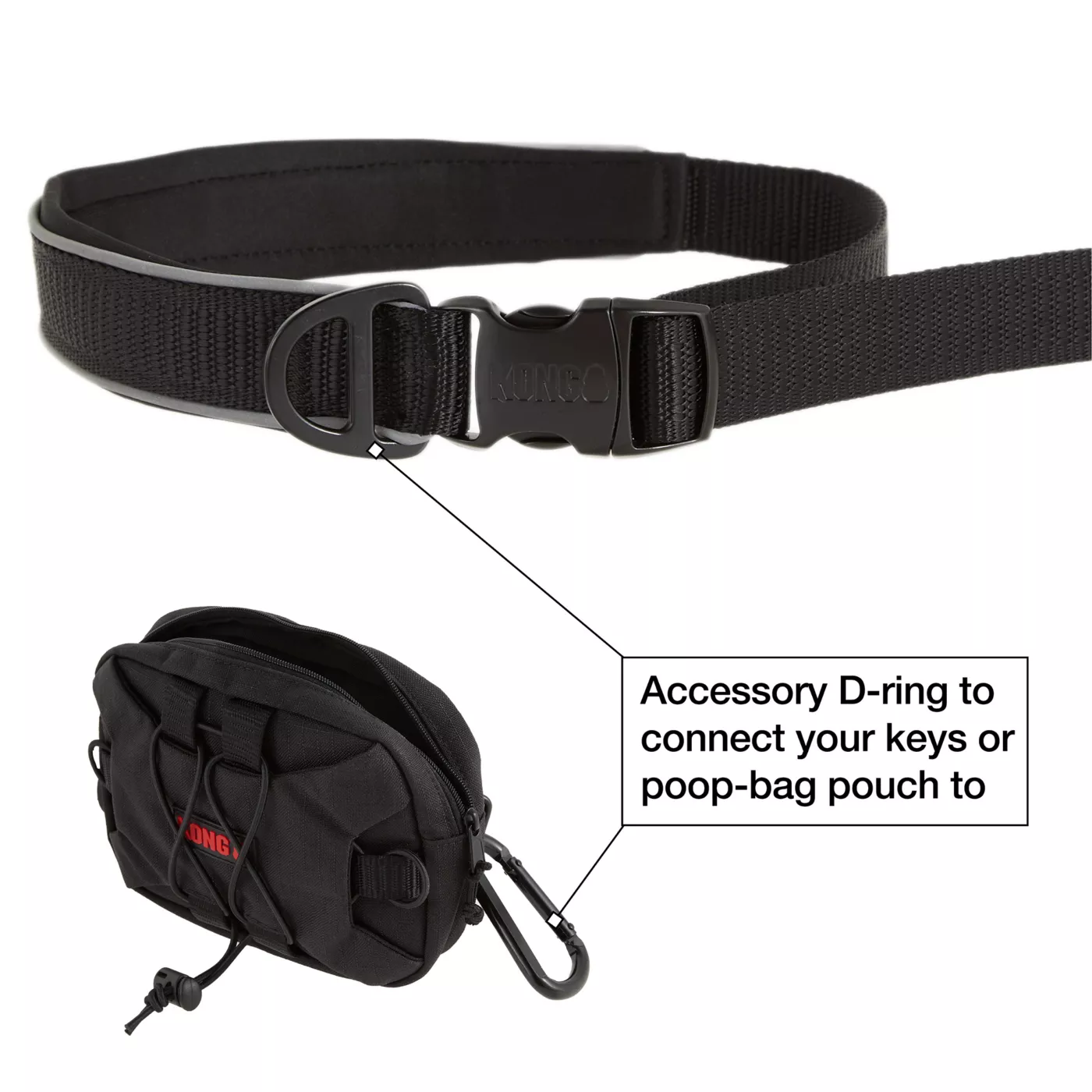 KONG Shock Absorbing Hands Free Dog Leash 6 ft long