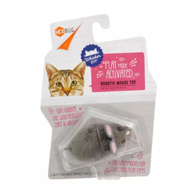 Whisker City Robotic Gray Mouse Cat Toy