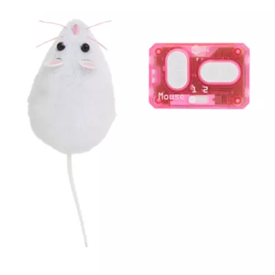 Whisker City Robotic White Mouse Cat Toy