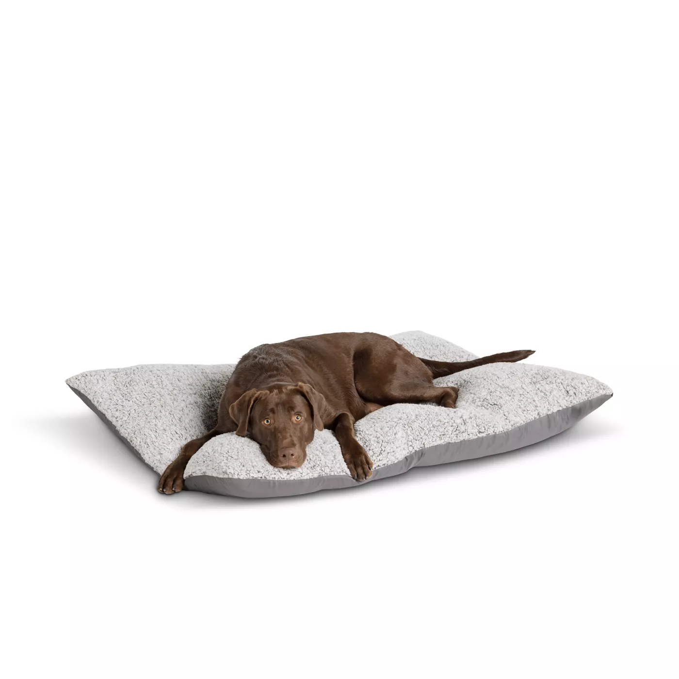 Top Paw Grey Cloud Sherpa Pillow Dog Bed