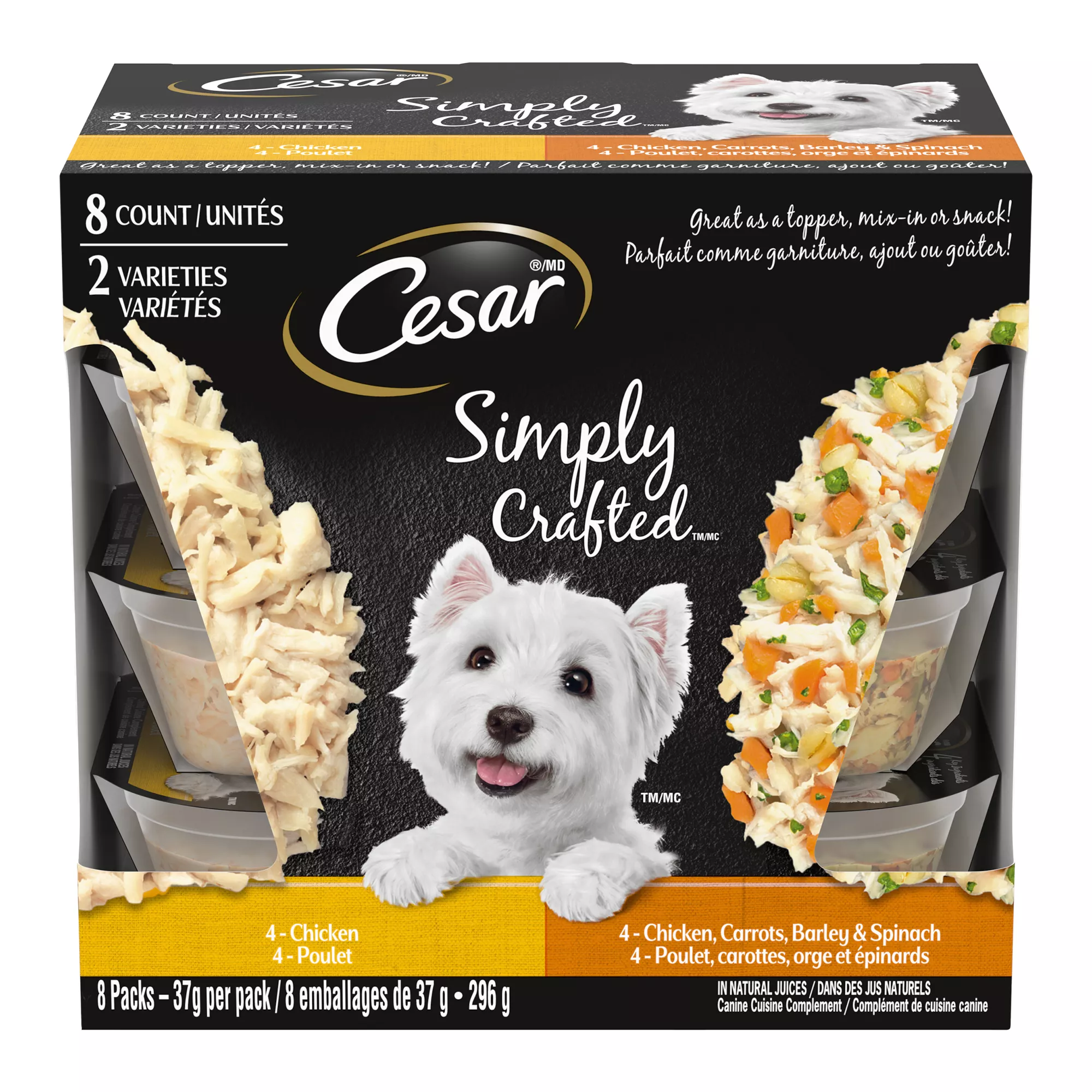 Cesar® Simply Crafted Adult Wet Dog Food & Meal Topper - Grain Free,