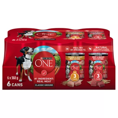 Product Purina ONE SmartBlend Ground Entree Adult Wet Dog Food Variety Pack