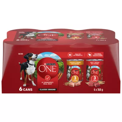 Product Purina ONE SmartBlend Ground Entree Adult Wet Dog Food Variety Pack