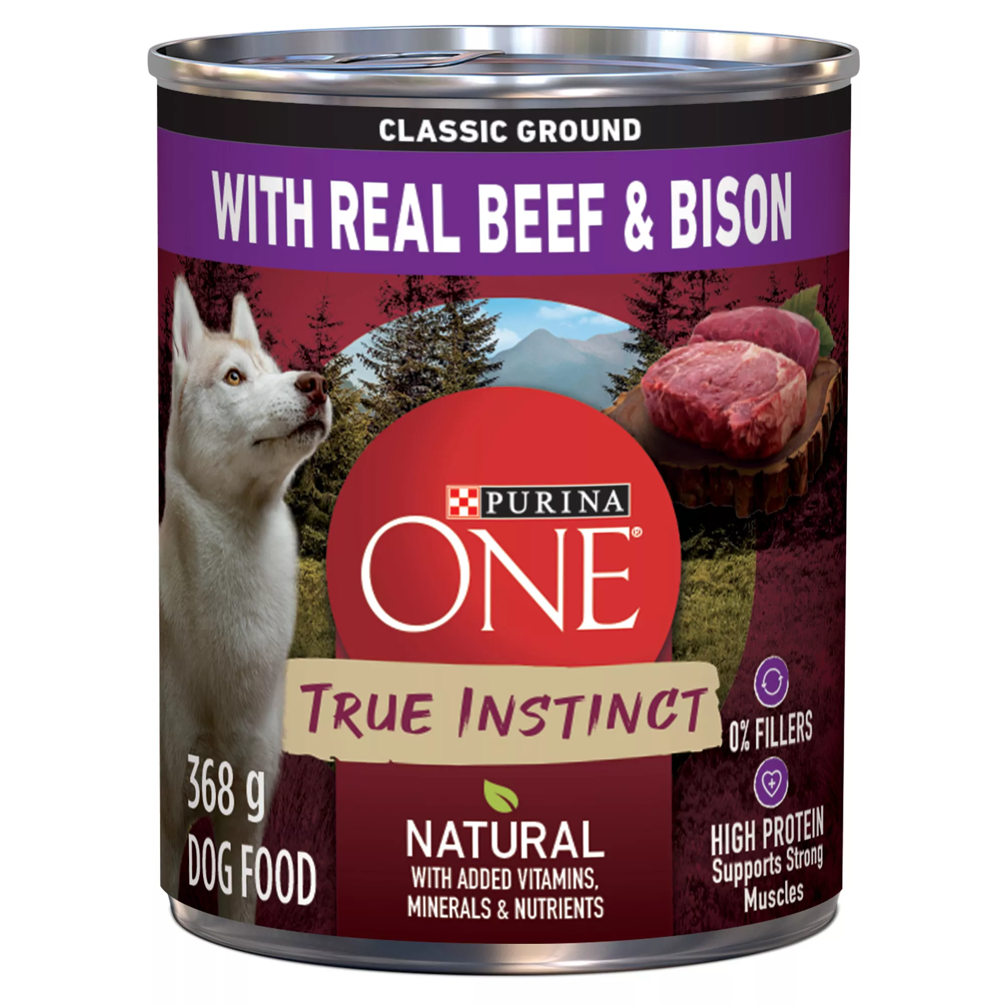 Purina ONE SmartBlend True Instinct Classic Ground Wet Dog Food - Beef & Bison