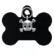 Product TagWorks® Black Bone Pet ID Tag with Skull Charm