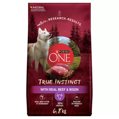 Product Purina ONE True Instinct Adult Dry Dog Food - High Protein, Real Beef & Bison