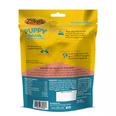 Product Zuke's Puppy Naturals Training Puppy Dog Treats - Salmon & Chickpea