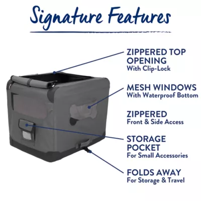 Top Paw® Indoor & Outdoor Portable Dog Crate - Soft Crate; Small, Medium, Large, X-Large - Image 5