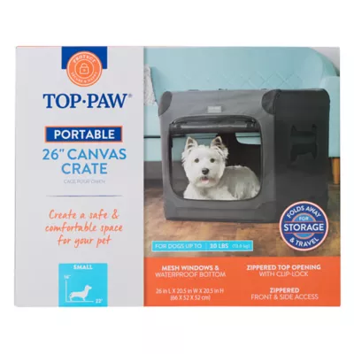 Top Paw® Indoor & Outdoor Portable Dog Crate - Soft Crate; Small, Medium, Large, X-Large - Image 6