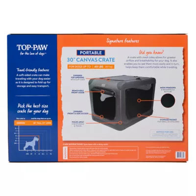 Top Paw® Indoor & Outdoor Portable Dog Crate - Soft Crate; Small, Medium, Large, X-Large - Image 7