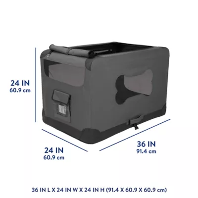 Top Paw® Indoor & Outdoor Portable Dog Crate - Soft Crate; Small, Medium, Large, X-Large - Image 3