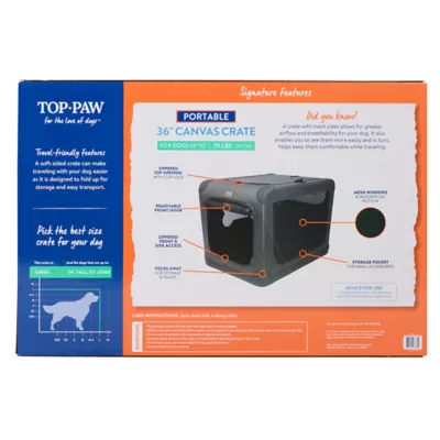 Top Paw® Indoor & Outdoor Portable Dog Crate - Soft Crate; Small, Medium, Large, X-Large - Image 7