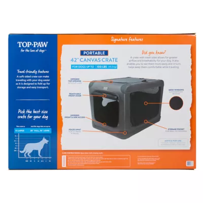 Top Paw® Indoor & Outdoor Portable Dog Crate - Soft Crate; Small, Medium, Large, X-Large - Image 7