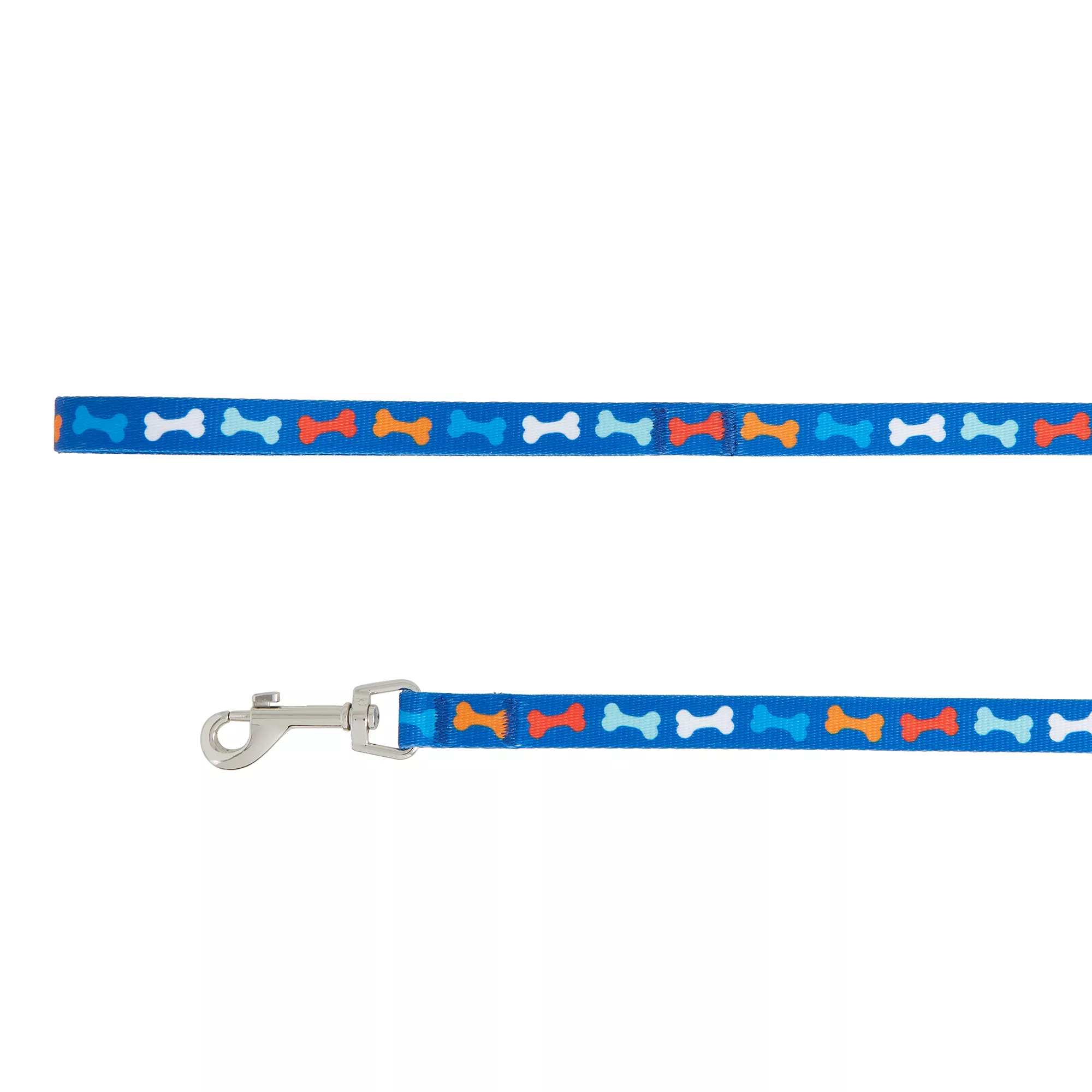 Top Paw® Blue Multi-Bone Dog Leash: 6-ft long, 5/8-in wide