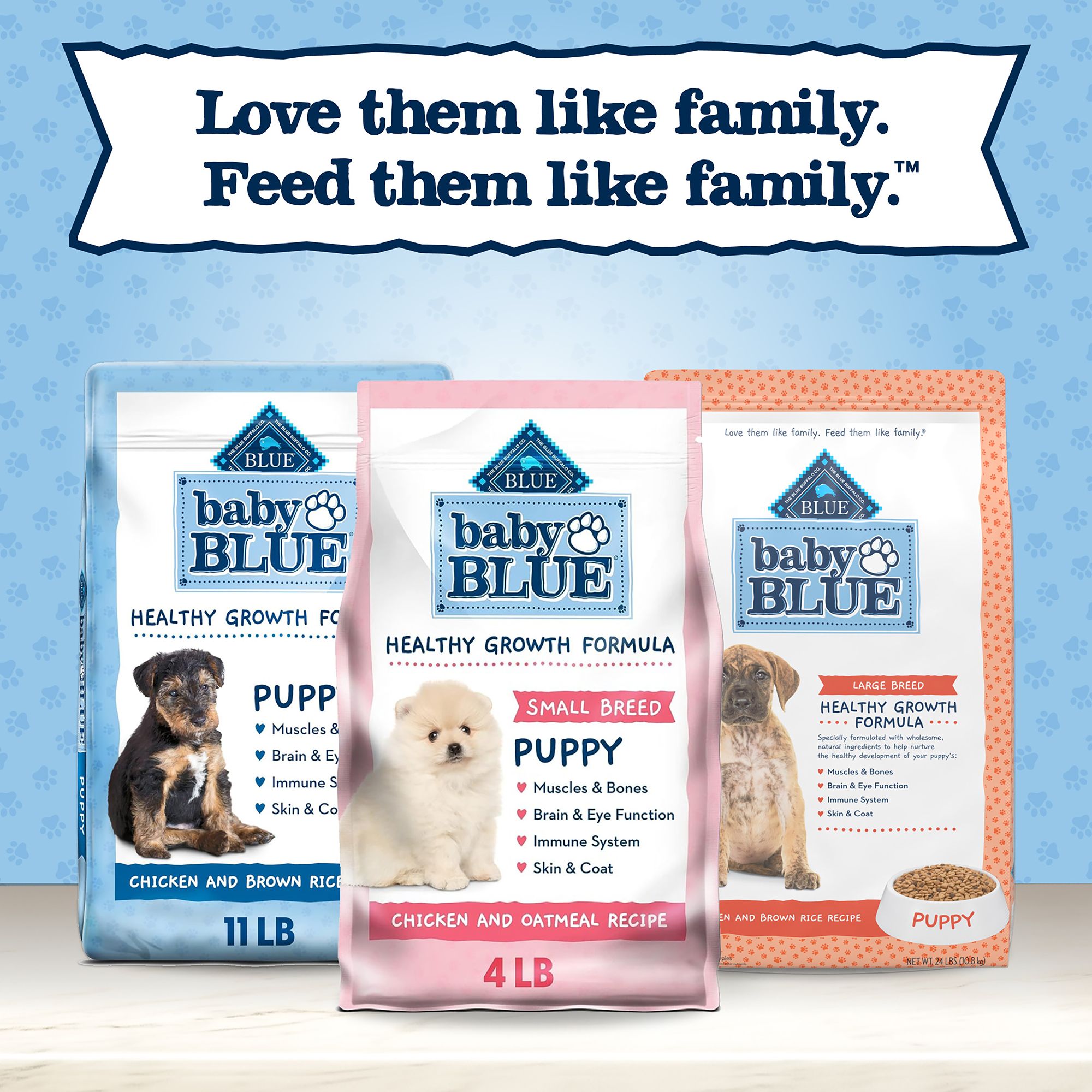 Blue Buffalo Baby BLUE Healthy Growth Formula Small Breed Puppy Dry Dog Food Natural Chic