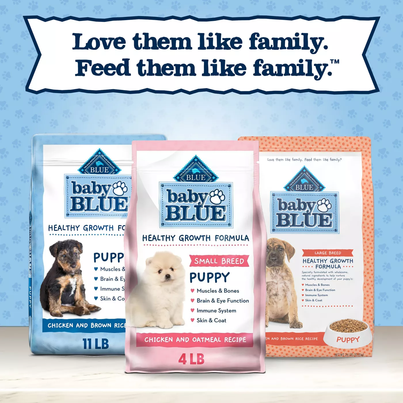 Healthy puppy shops food for small breeds