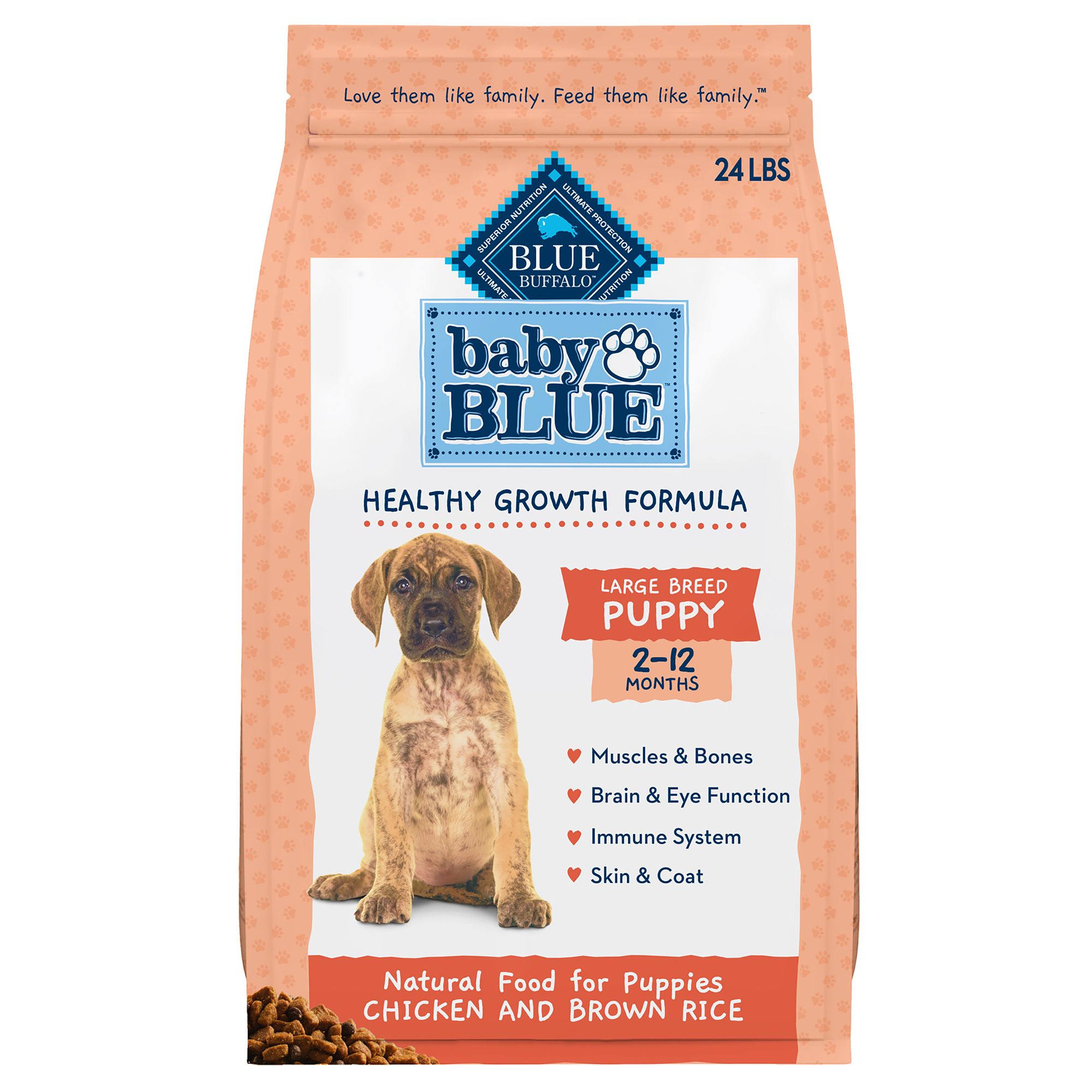 Blue Buffalo Baby BLUE Healthy Growth Formula Large Breed Puppy Dry Dog Food Natural Chic